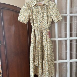 Ivy City Co Yellow Floral Dress